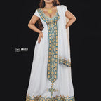 Modern Ethiopian Women’s Dress | Handmade Zuria Habesha Kemis, New Tilet Design, Elegant Cultural Attire, Traditional Wedding Clothing Sale