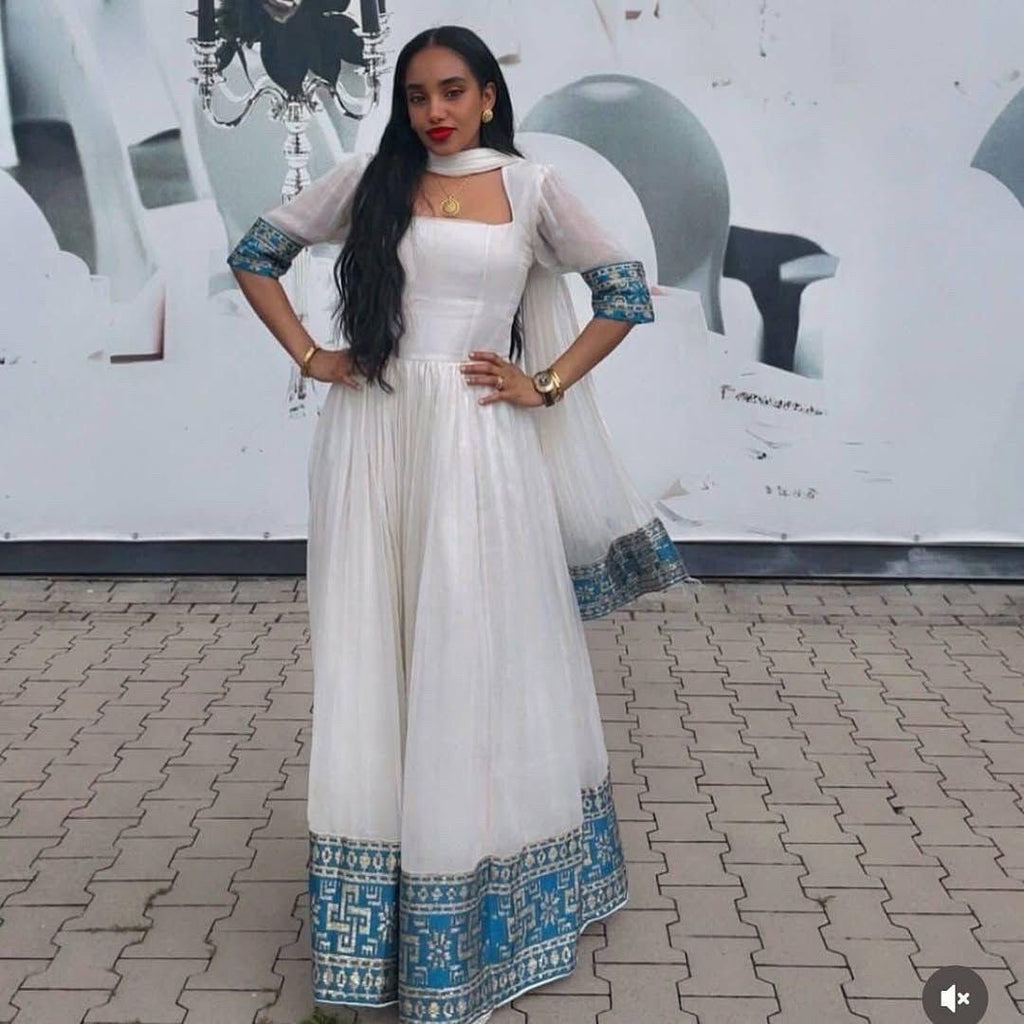 Ethiopian Cultural Dress, Zuria Habesha Tibeb, Ethiopian Traditional Wedding Dress Sale, New Tilet Habesha Kemis, Libs, Habesha Style  Cloth