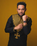 Embroidered Habesha Men’s T-Shirt: Stylish Ethiopian Traditional Wear, Modern Cultural Tilet Outfit, Perfect for Weddings, Holidays, Festive
