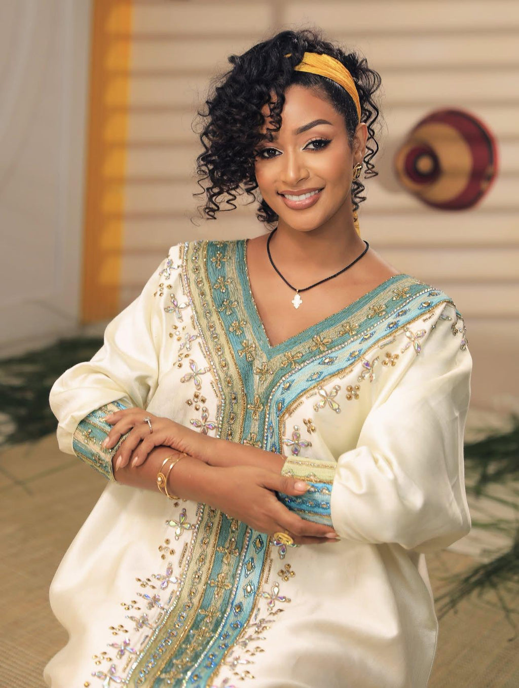 Luxurious Handmade Beaded Ethiopian Dress for Women | High Quality Fabric | New Modern Free Style Traditional Clothing |Gurage Habesha Kemis