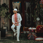 Red Embroidered Habesha Men’s Shirt| Handcrafted Ethiopian Men Fashion| Traditional Wedding Outfit| Elegant Saba Tilf Design, Habesha Gift