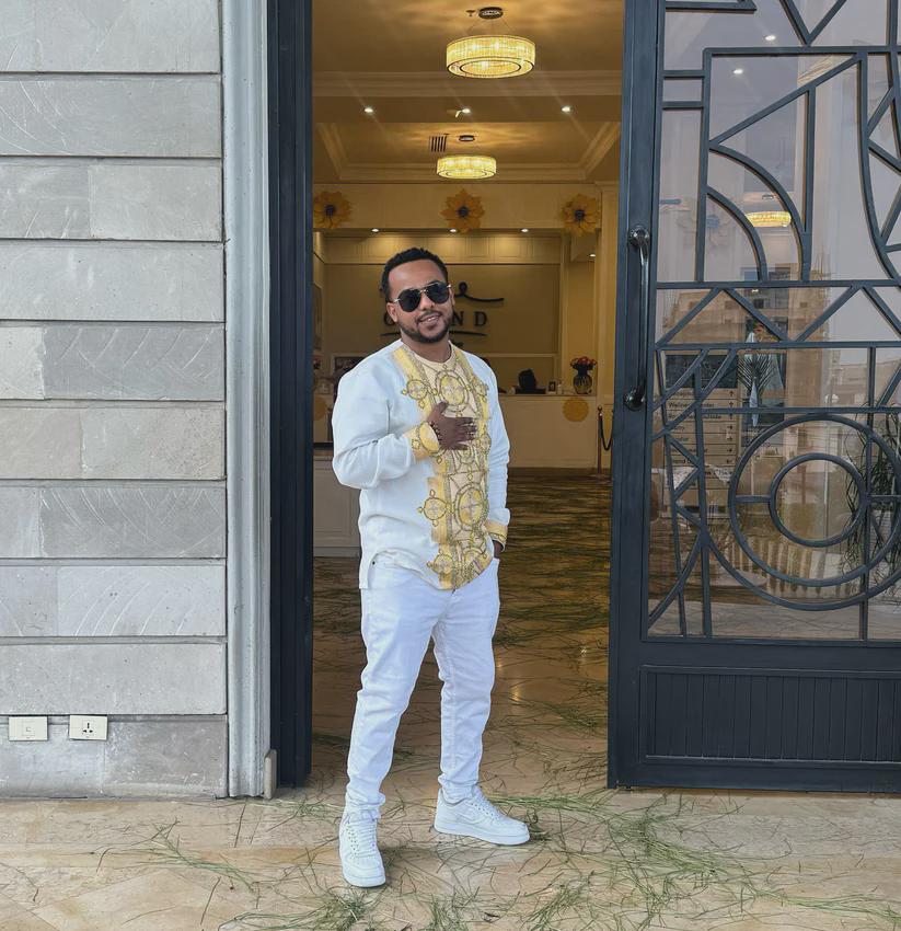 Ethiopian Men’s Traditional Shirt | Handmade Habesha Embroidered Clothing in Gold & Yellow, Modern Cultural Attire, Wedding Gift, Saba Tilf