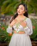 Grass Green Ethiopian Cultural Dress: Handmade Zuria Habesha Tibeb, New Tilet Kemis, Modern Wedding & Traditional Women's Clothing Gift Sale