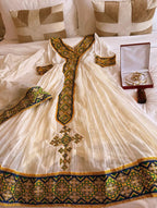 New Ethiopian Traditional Kemis, Handmade Ye Habesha Zuria Attire, Tibeb, Custom Ethiopian Dress Design, Habesha Gift, Habesha Women's Libs