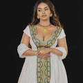 Modern Ethiopian Women’s Dress | Handmade Zuria Habesha Kemis, New Tilet Design, Elegant Cultural Attire, Traditional Wedding Clothing Sale