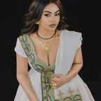 Modern Ethiopian Women’s Dress | Handmade Zuria Habesha Kemis, New Tilet Design, Elegant Cultural Attire, Traditional Wedding Clothing Sale