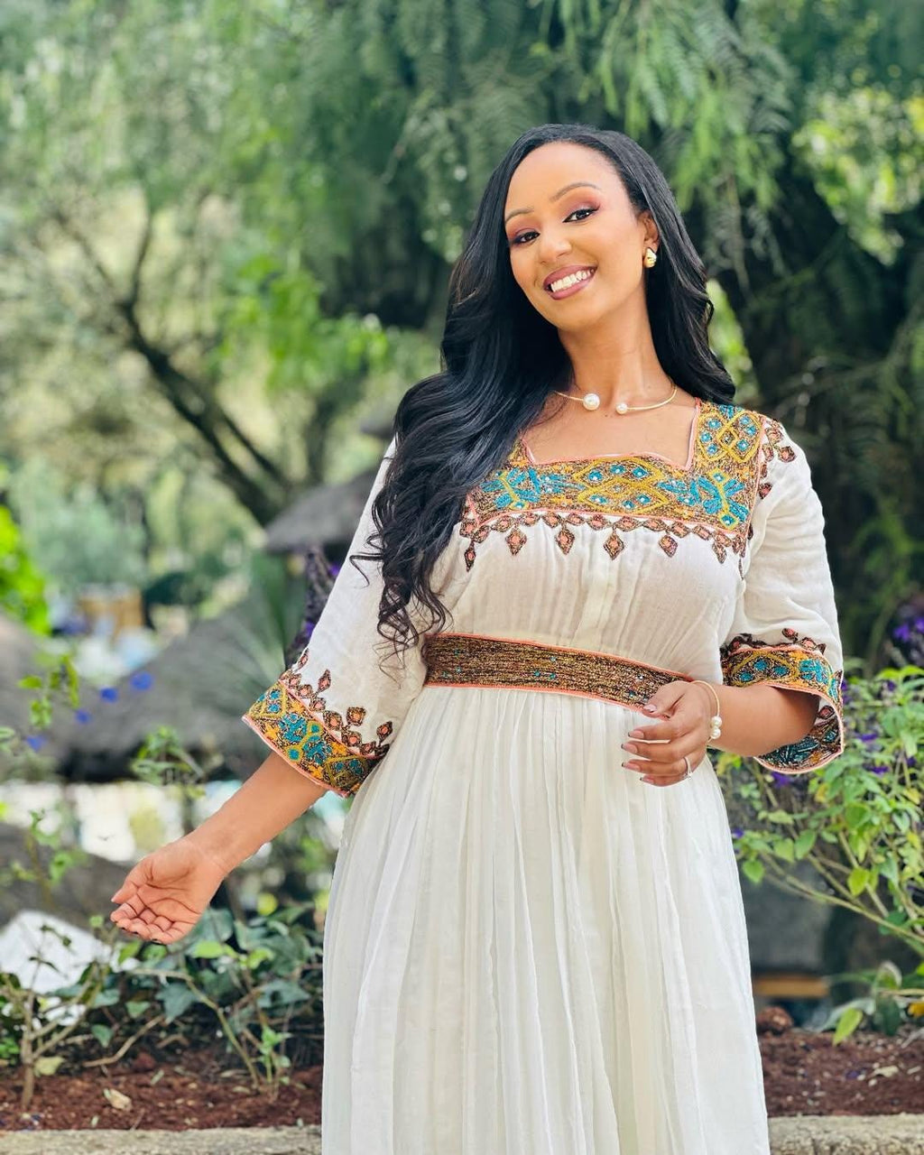 Handcrafted Habesha Dress | Elegant Ethiopian Wedding Attire Outfit, Traditional Eritrean Cultural Clothing, New Handmade Women’s Kemis Gift