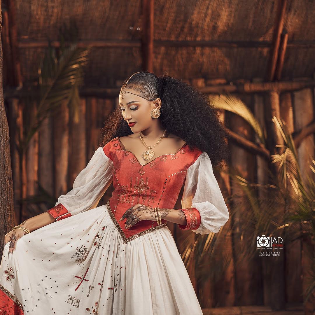 Handmade Habesha Dress: Ethiopian & Eritrean Kemis, Ethiopian Traditional Women’s Attire for Weddings, Ye Bahel Libs, Cultural Zuria Kemis