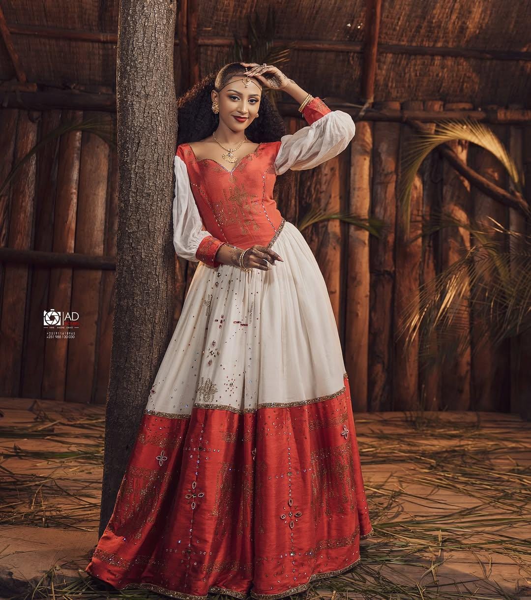 Handmade Habesha Dress: Ethiopian & Eritrean Kemis, Ethiopian Traditional Women’s Attire for Weddings, Ye Bahel Libs, Cultural Zuria Kemis