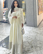 Habesha Kemis: Traditional Ethiopian & Eritrean Zuria Dress, Handcrafted Women’s Cultural Attire for Weddings, Church, Special Events Libs