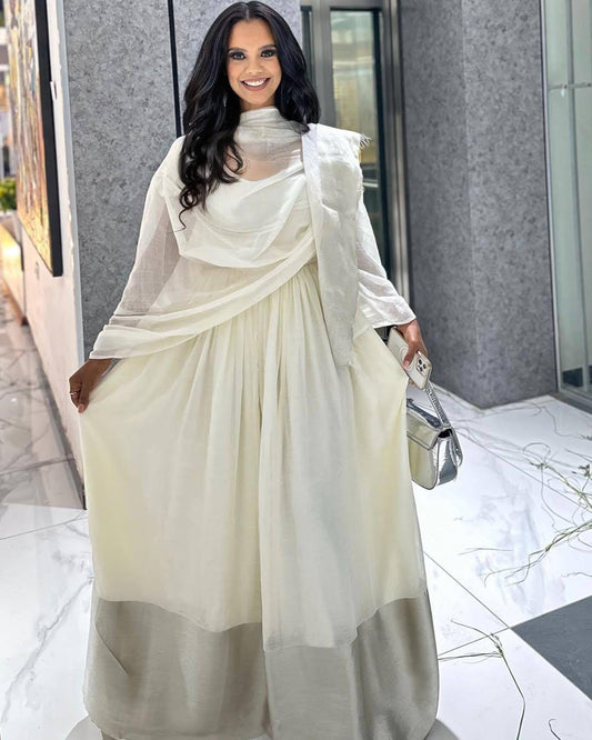 Habesha Kemis: Traditional Ethiopian & Eritrean Zuria Dress, Handcrafted Women’s Cultural Attire for Weddings, Church, Special Events Libs