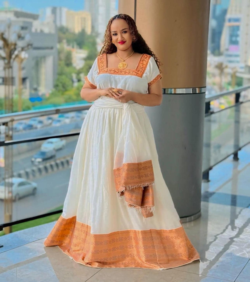 Ethiopian Dress, Zuria Cultural Habesha Tibeb, Ethiopian Traditional Wedding Dress Sale, New Tilet Ye Habesha Kemis, Style Habesha Cloth