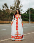Ethiopian Habesha Dress: Elegant Traditional Zuria Kemis, Handmade Habesha Attire for Weddings & Celebrations