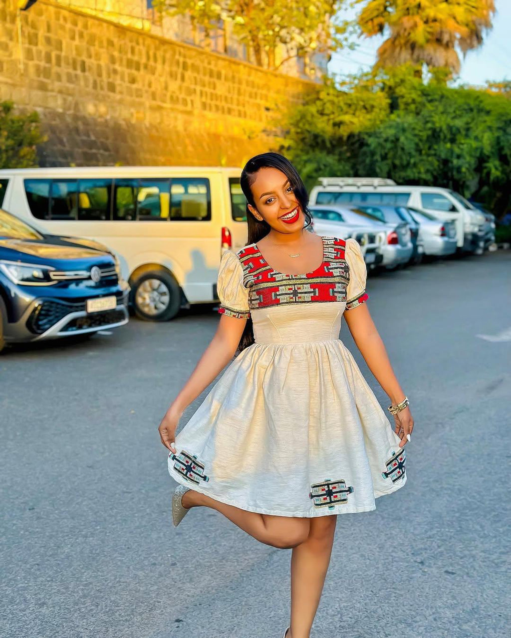 Tilf Design Habesha Kemis: Handwoven Fetil Fabric Ethiopian Dress, Modern Eritrean Cultural Cloth, Traditional Women’s Outfit