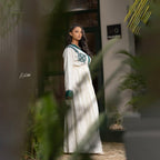 Gondar Habesha Kemis With Green Embroidery, New Ethiopian Cultural Dress, Cotton Handwoven Traditional Attire for Women