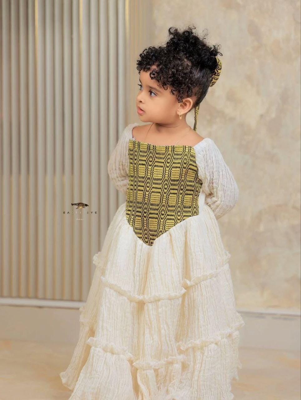 Handmade Fetil Habesha Kids’ Dress: Ethiopian Eritrean Cultural Clothing, Traditional Outfit, Children’s Attire, Family Holiday Fashion