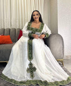 New Ethiopian Cultural Dress, Zuria Habesha Tibeb Kemis, Traditional Style Libs, Tilet Wedding Dress