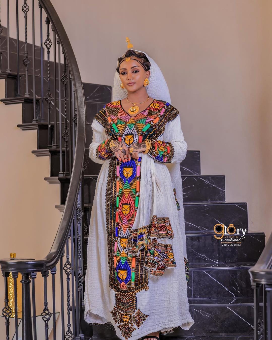 Handmade Axum Fetil Habesha Women’s Dress, Ethiopian and Eritrean Cultural Outfit, Holiday Celebration Wear, Habesha Gift