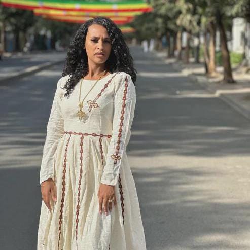 Ethiopian Dress: Cultural Kemis with Tilet Design