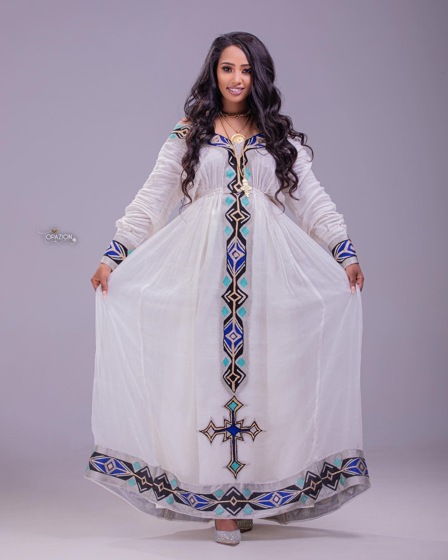 Ethiopian Dress Handmade Zuria Habesha Kemis: Handwoven Traditional Outfit with Custom Sizing, Elegant Cultural Clothing for Special Events