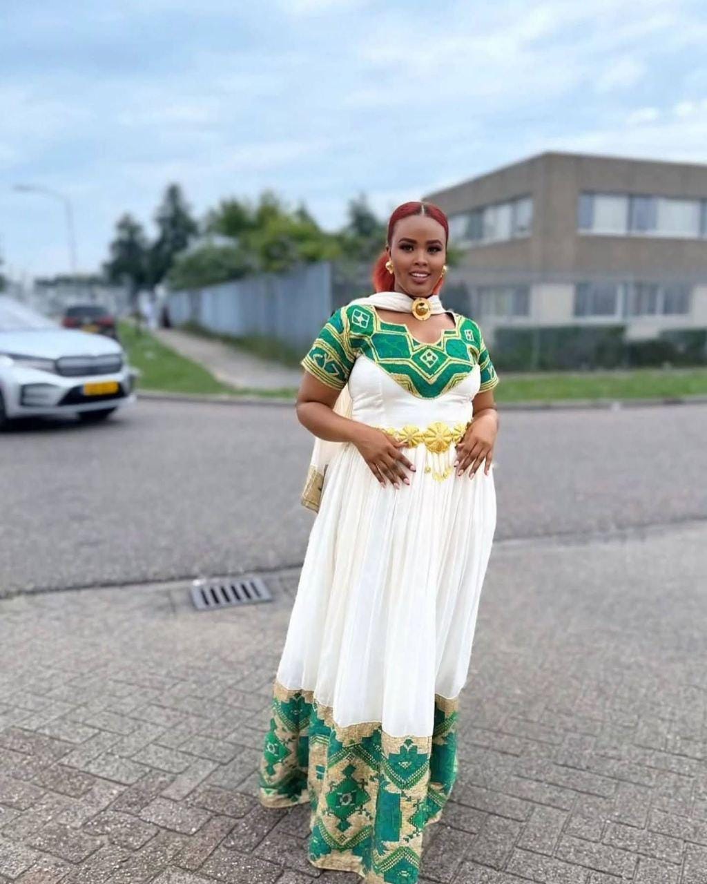 Handmade Ethiopian Traditional Dress For Women, Habesha Kemis with Netela, Authentic Cultural Outfit for Eritrean Women