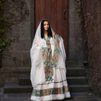 Ethiopian Cultural Tibeb Dress, Zuria Habesha Kemis, New Tilet Wedding Attire, Handmade Traditional Libs