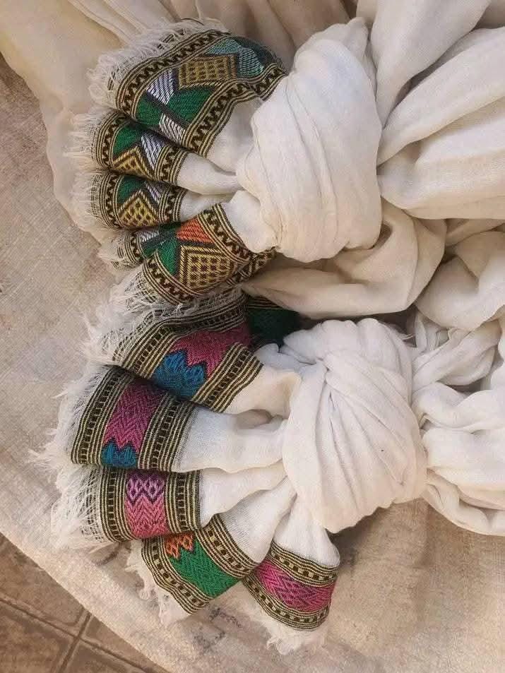 Ethiopian and Eritrean Women Netela, Large Netela size Perfect for Church and Chiffon Attire