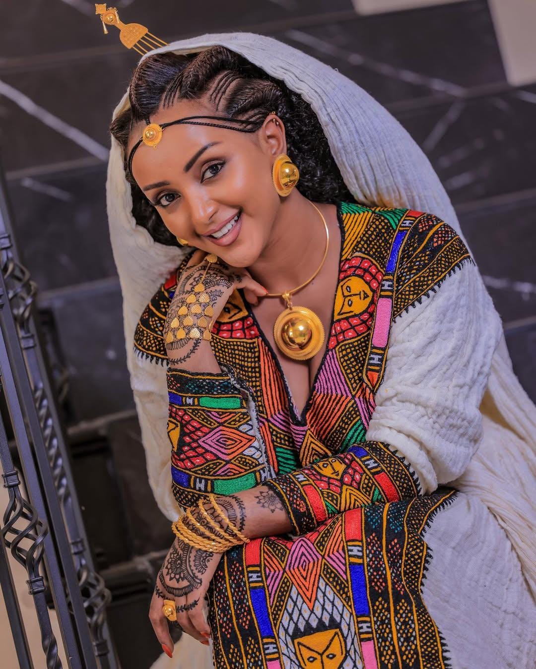 Handmade Axum Fetil Habesha Women’s Dress, Ethiopian and Eritrean Cultural Outfit, Holiday Celebration Wear, Habesha Gift