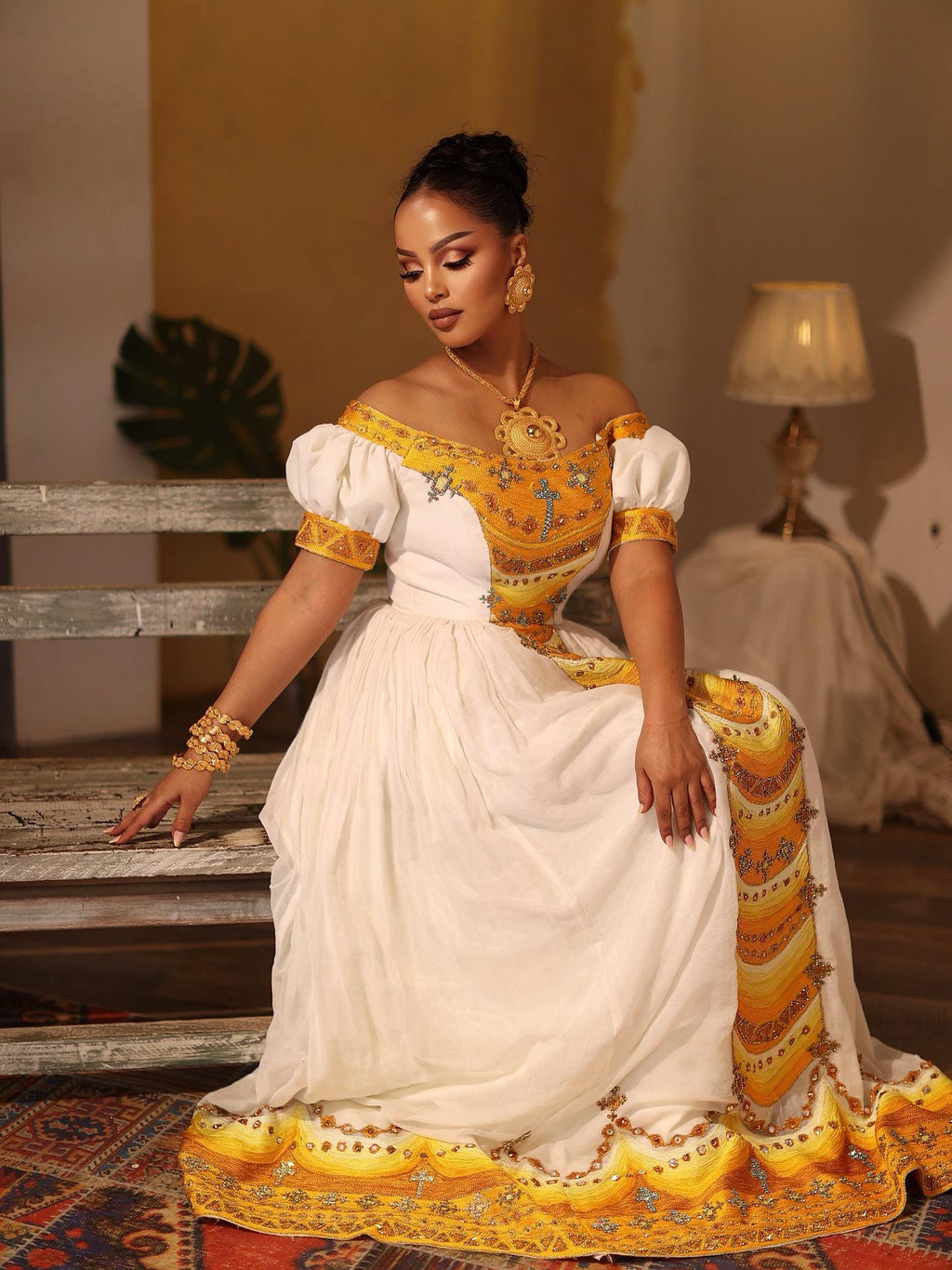New Ethiopian Cultural Dress, Off Shoulder Zuria, Habesha Tibeb Kemis, Eritrean Traditional Wedding Libs