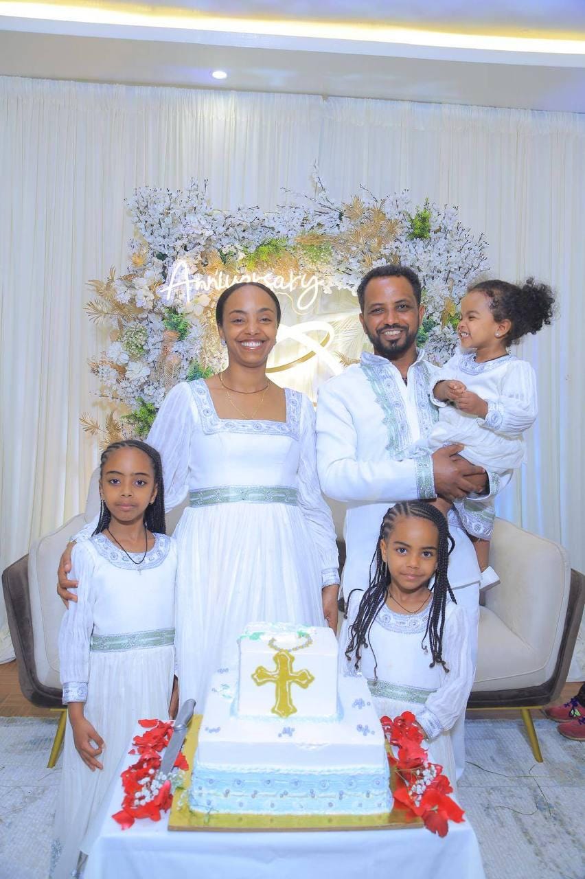 Family Habesha clothing, New white Tilet,  Eritrean and Ethiopian Traditional Wedding Attire, Custom Made Habesha Fashion