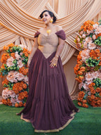 Habesha clothing, New Modern brown  & gold Tilet Eritrean and Ethiopian Traditional Attire, Custom Made Cultural Fashion
