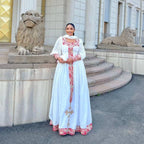 Habesha Dress, New red & gold Tilet Eritrean and Ethiopian Traditional Attire, Custom Made Habesha Fashion