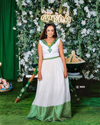 Custom Made Zuria Habesha Kemis, New green Menen Eritrean & Ethiopian Traditional Fashion, Cultural Dress for Women