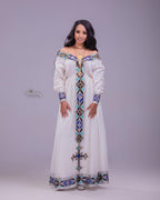 Ethiopian Dress Handmade Zuria Habesha Kemis: Handwoven Traditional Outfit with Custom Sizing, Elegant Cultural Clothing for Special Events