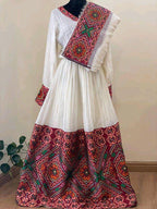 Custom Made Zuria Habesha Kemis, New Burgundy Menen Eritrean & Ethiopian Traditional Fashion, Cultural Dress for Women