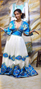 Custom Made Habesha Kemis, New Handwoven Eritrean & Ethiopian Traditional Fashion Dress, Cultural Embroidery Clothing for Women, Zuria