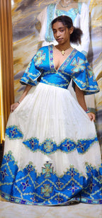 Custom Made Habesha Kemis, New Handwoven Eritrean & Ethiopian Traditional Fashion Dress, Cultural Embroidery Clothing for Women, Zuria