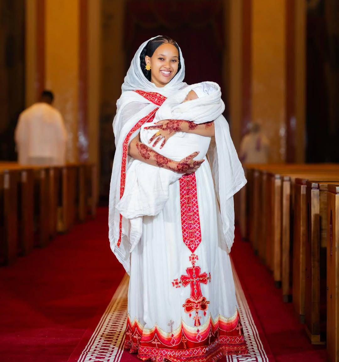 New Habesha clothing, New Red Tilet, Eritrean and Ethiopian Traditional Wedding Attire, Custom Made Habesha Fashion