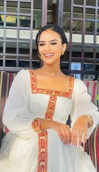 New Habesha clothing,New purple & gold Tilet Eritrean and Ethiopian Traditional Wedding Attire, Custom Made Habesha Fashion