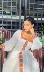New Habesha clothing,New purple & gold Tilet Eritrean and Ethiopian Traditional Wedding Attire, Custom Made Habesha Fashion