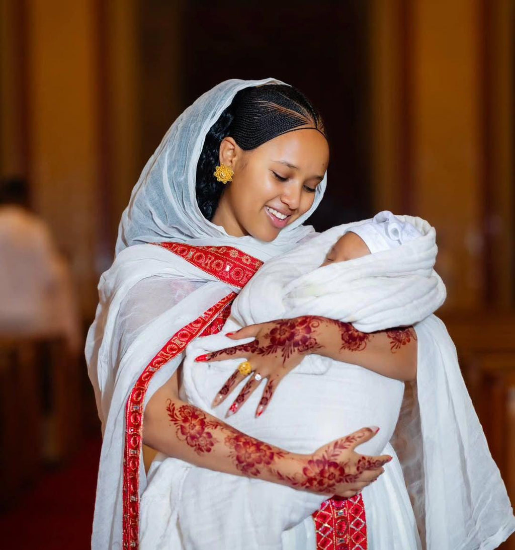 Couple Habesha clothing, New Red & Golden Tilet, Eritrean and Ethiopian Traditional Wedding Attire, Custom Made Habesha Fashion
