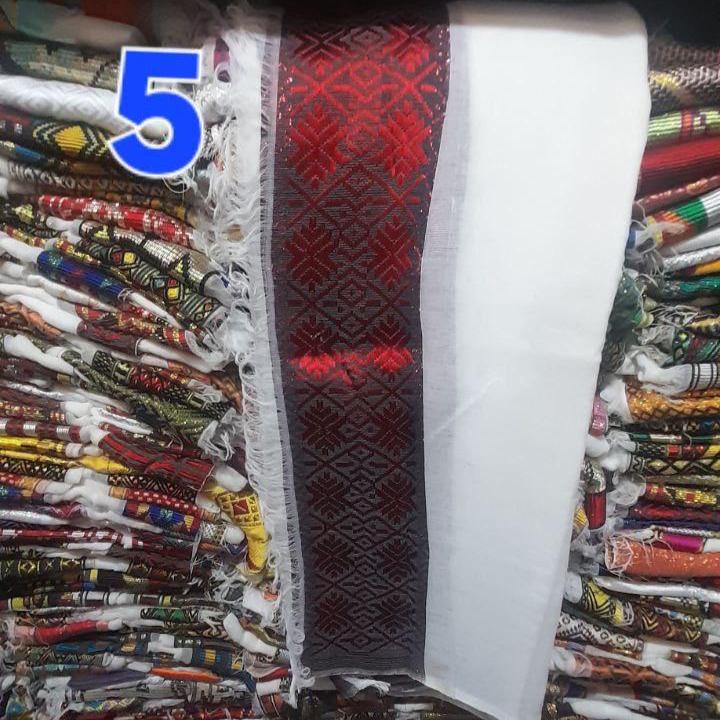 Habesha Netela (ነጠላ), Ethiopian Scarf/Shawl/Wrap, Handwoven Cotton, Tibeb or Tilet, Gauzy Fabric, 85"L X 55"W