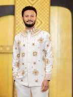 Tilet Embroidered Cultural Habesha Men’s Top, Modern Ethiopian Men Traditional Outfit
