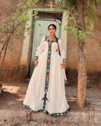 Cultural Habesha Kemis for Women, blue  Tilet Eritrean & Ethiopian Traditional Church Dress