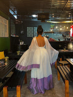 Cultural Habesha Kemis for Women, purpel   Tilet Eritrean & Ethiopian Traditional Church Dress