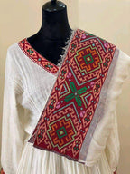 Custom Made Zuria Habesha Kemis, New Burgundy Menen Eritrean & Ethiopian Traditional Fashion, Cultural Dress for Women