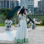 Cultural Habesha Kemis for Women Green Tilet Eritrean & 3