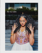 Couple Habesha Wedding Clothing New purple & Golden Tilet