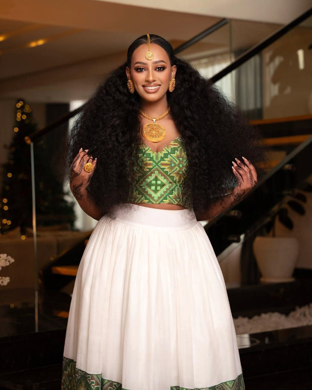 Cultural Habesha Kemis for Women, Tibeb Eritrean & Ethiopian Traditional Dress, Handmade Wear