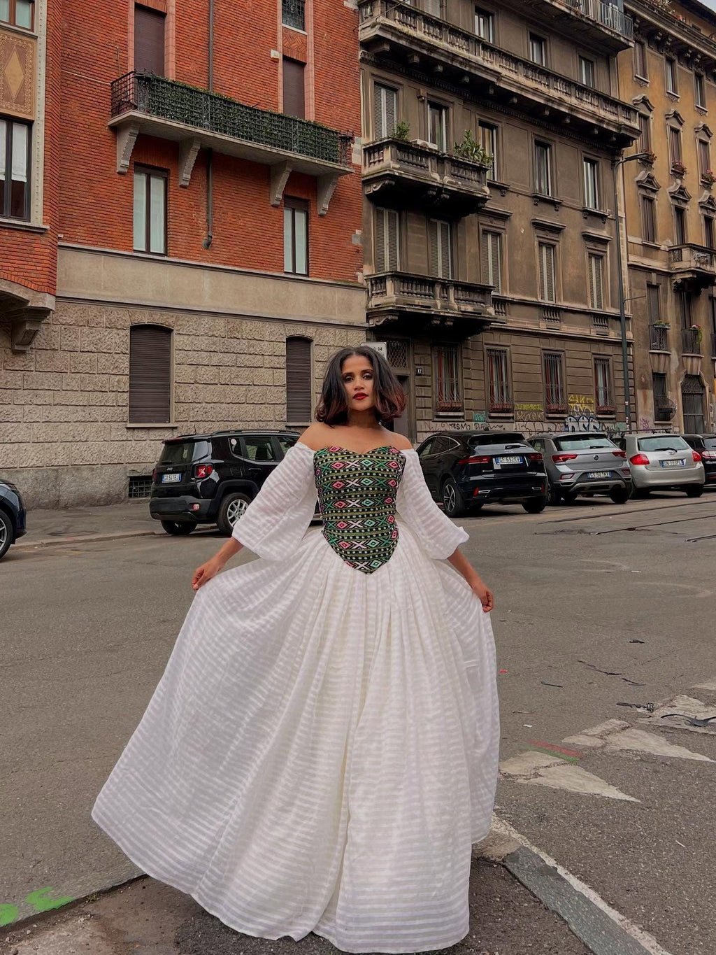 Cultural Habesha Kemis for Women, black and  gold   Tilet Eritrean & Ethiopian Traditional Church Dress